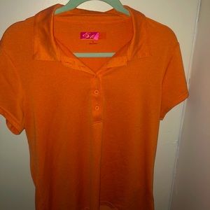 Orange collared shirt